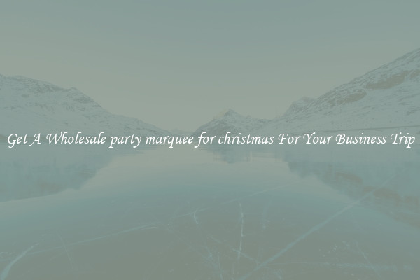 Get A Wholesale party marquee for christmas For Your Business Trip