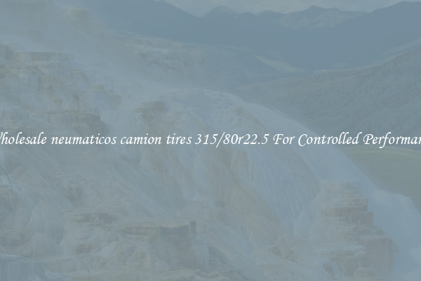 Wholesale neumaticos camion tires 315/80r22.5 For Controlled Performance