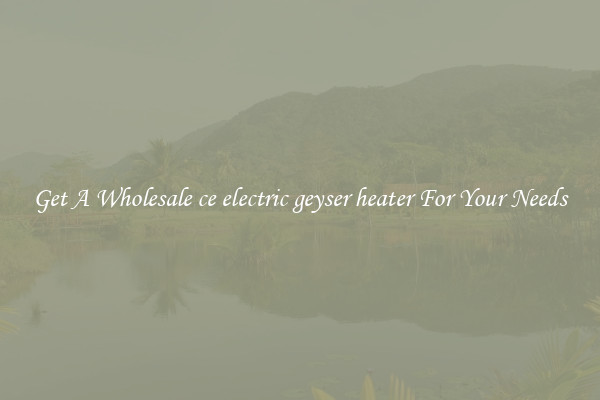 Get A Wholesale ce electric geyser heater For Your Needs