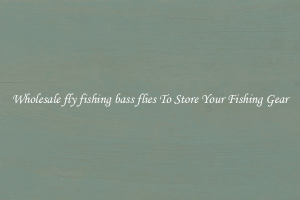 Wholesale fly fishing bass flies To Store Your Fishing Gear