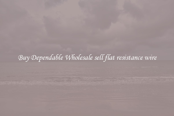 Buy Dependable Wholesale sell flat resistance wire