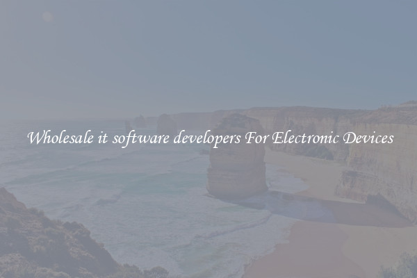 Wholesale it software developers For Electronic Devices