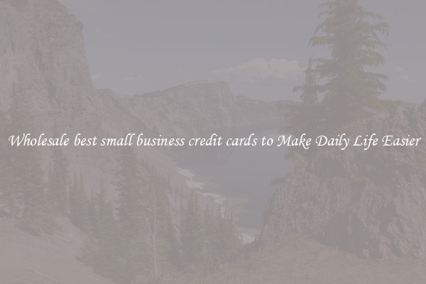Wholesale best small business credit cards to Make Daily Life Easier
