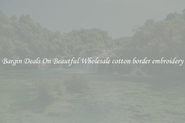 Bargin Deals On Beautful Wholesale cotton border embroidery