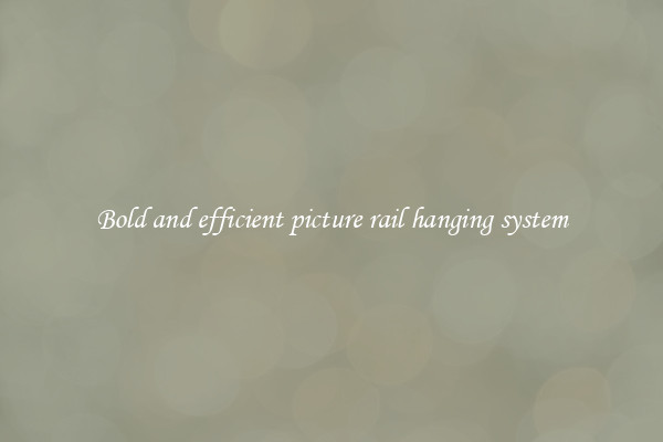 Bold and efficient picture rail hanging system