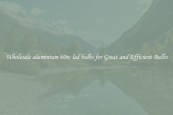 Wholesale aluminium 60w led bulbs for Great and Efficient Bulbs