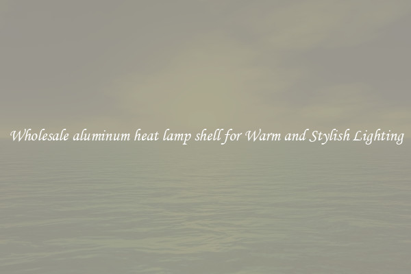 Wholesale aluminum heat lamp shell for Warm and Stylish Lighting