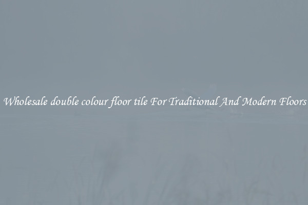 Wholesale double colour floor tile For Traditional And Modern Floors